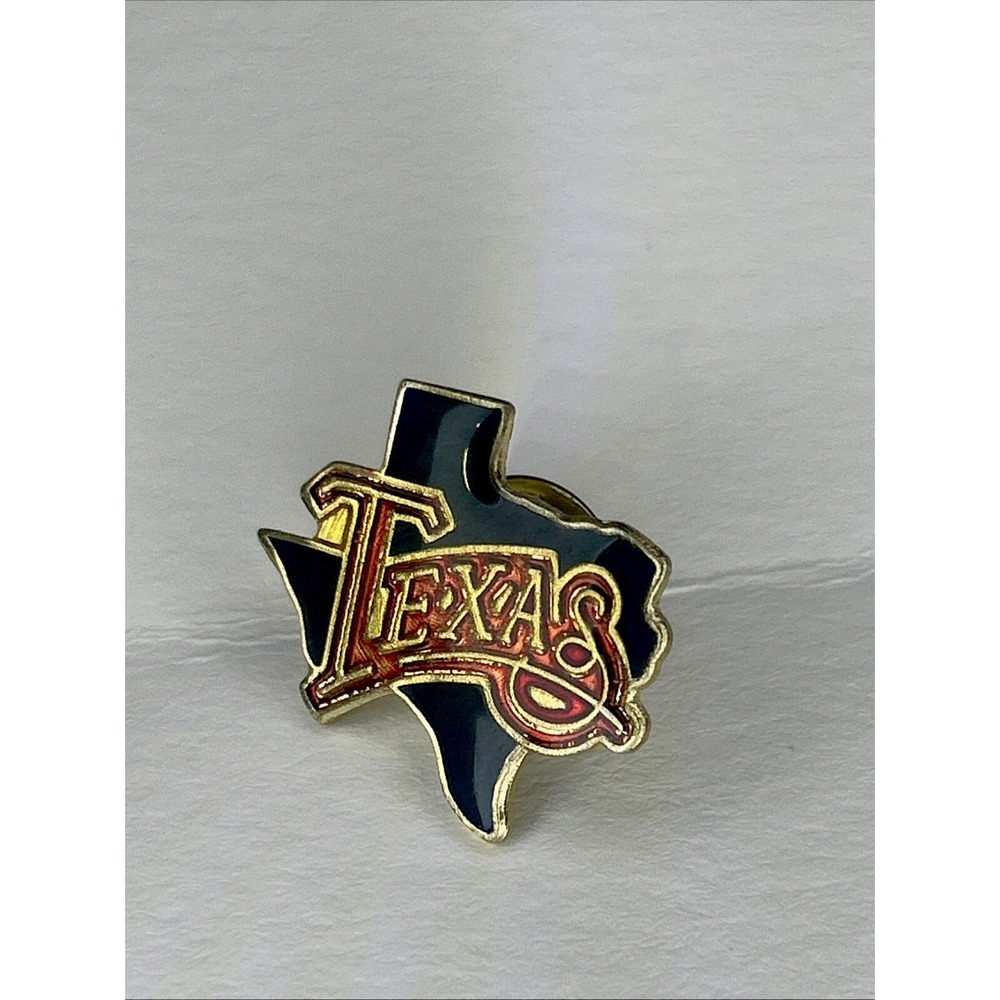 VTG TEXAS State Lapel‎ Pin (Blue, Red, & Gold) 90s, 2000s (USA) America